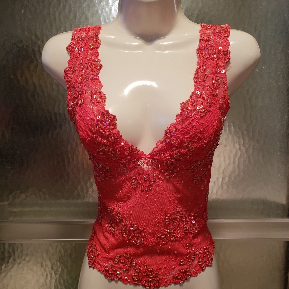 Guess by MARCIANO Beaded Corset Top Size XS